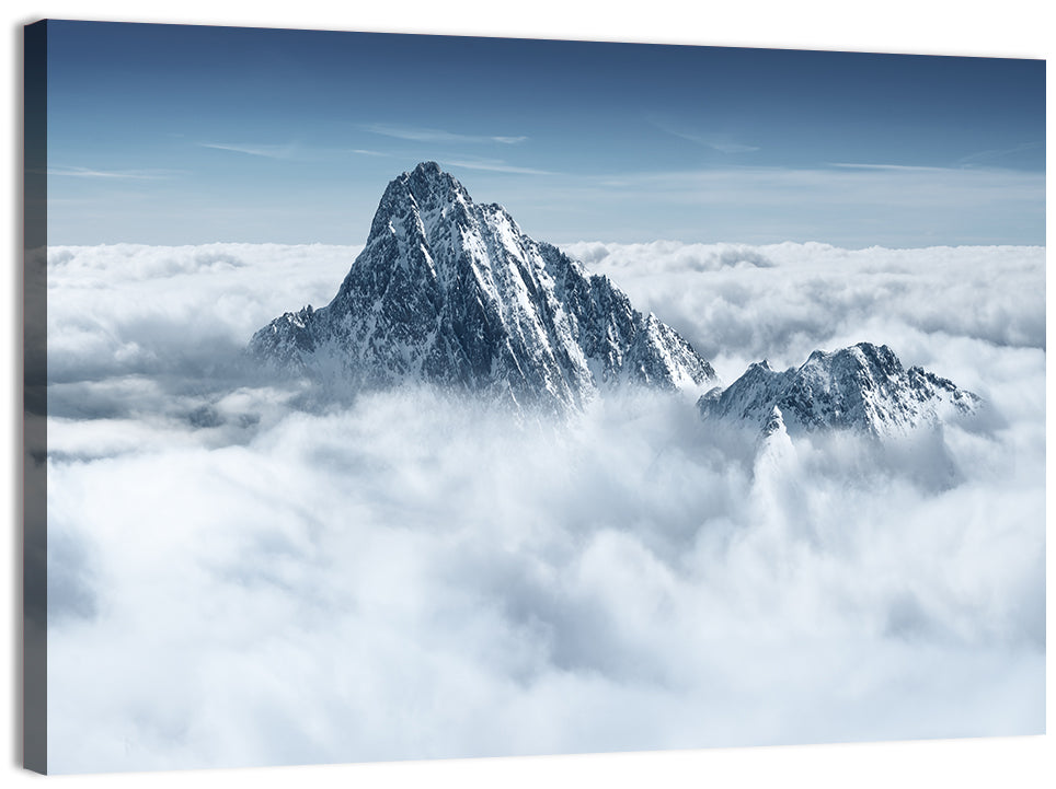 Peaks Above Clouds Wall Art, canvas print, landscape