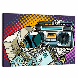 Astronaut With Boombox Wall Art