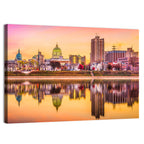 Harrisburg Golden Hour Skyline Wall Art