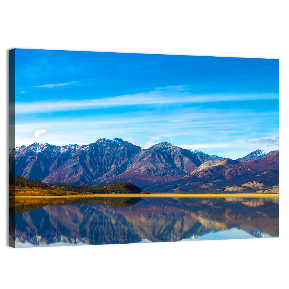 Kluane Lake Reflections Wall Art, canvas print, landscape