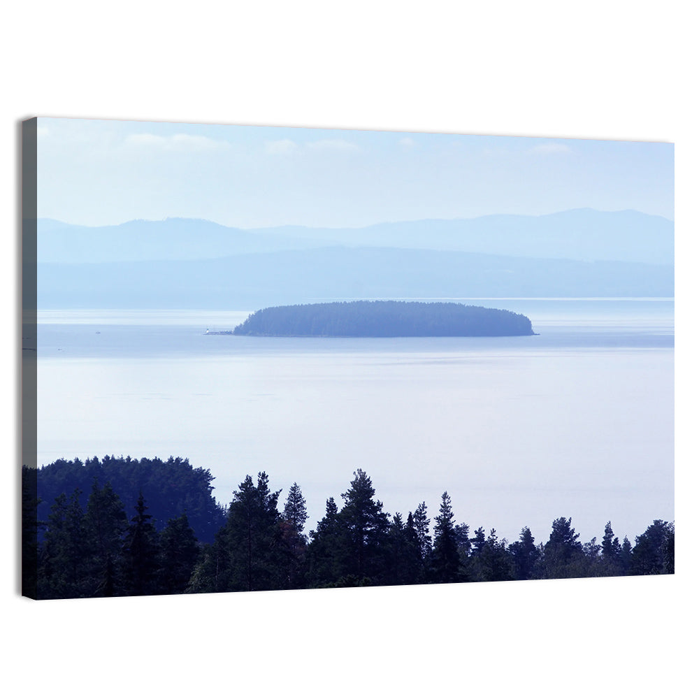Dalarna Mist with Lighthouse Wall Art
