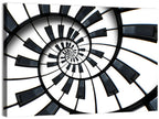 Recursive Spiral Piano Keys Wall Art