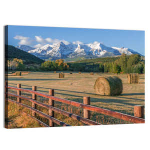 Hay Bales Colorado Fields Wall Art