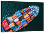 Container Ship Aerial View Wall Art