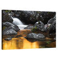 Golden Stream Waterfall Wall Art