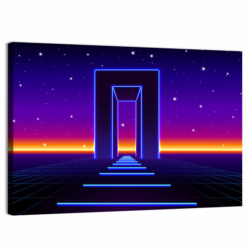 Neon Road to the Future Wall Art