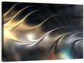 Luminous Metallic Wave Wall Art