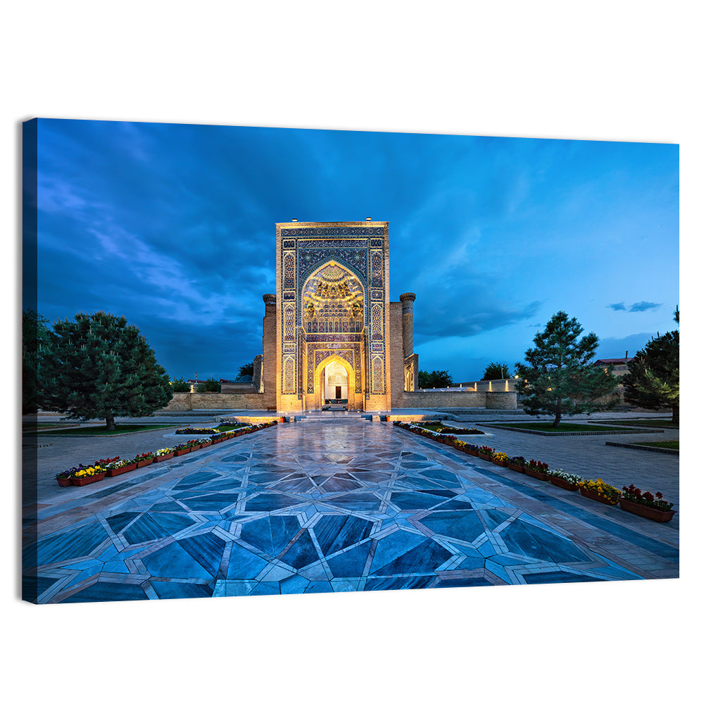 Gur-e-amir Twilight Entrance Wall Art, canvas print, landscape