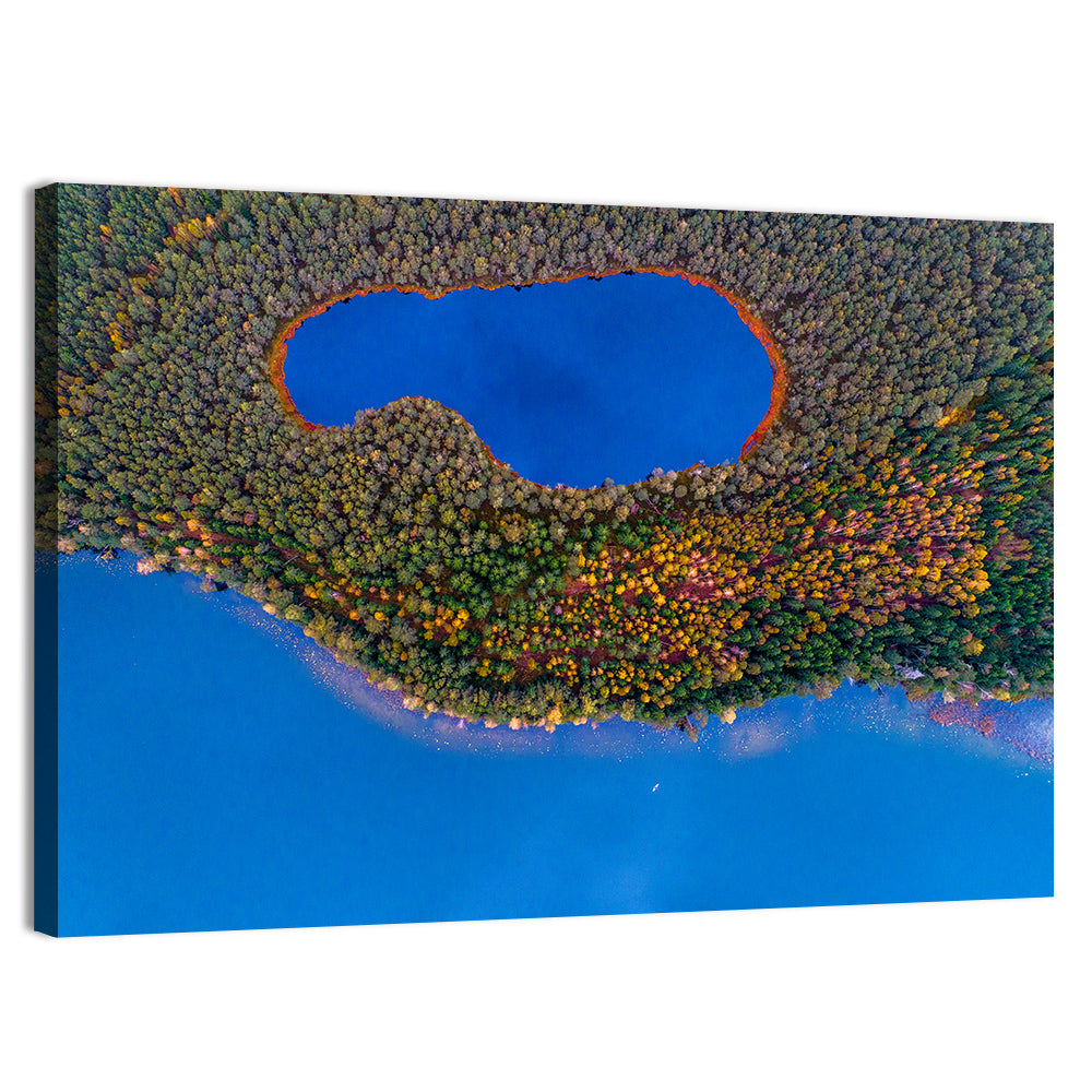 Autumn Forest Lake Wall Art
