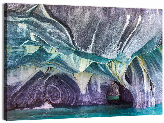 Marble Caves of Lake General Carrera Wall Art as a canvas print