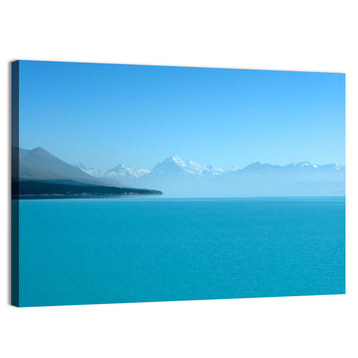 Turquoise Lake Pukaki View of Mount Cook Wall Art as a canvas print
