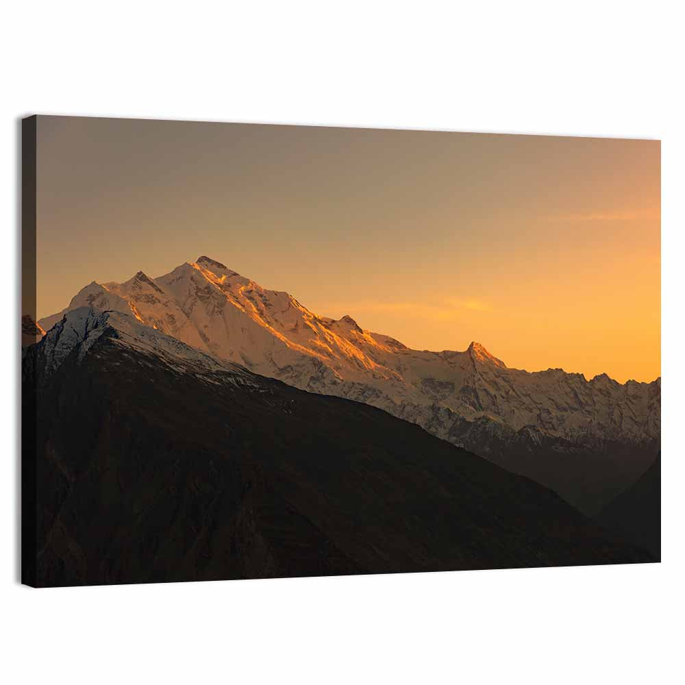 Rakaposhi Mountain Range Wall Art, canvas print, landscape
