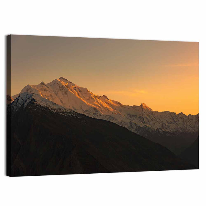 Rakaposhi Mountain Range Wall Art as a canvas print