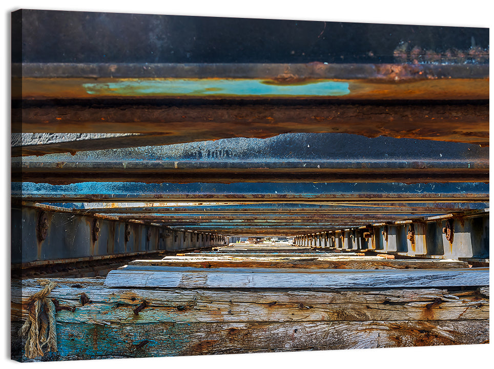 Boat Dock Bottom Abstract Wall Art