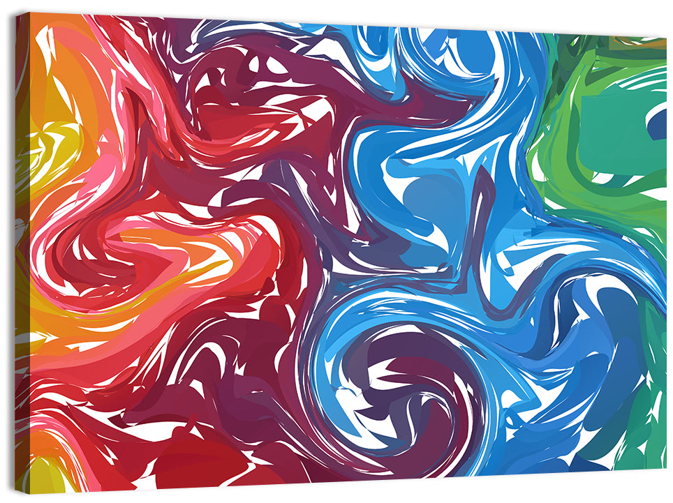 Marbled Color Flow Abstract Wall Art