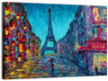 Rainy Paris Street with Eiffel Tower Wall Art