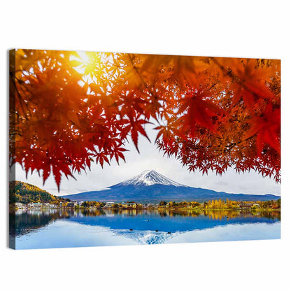 Fuji Mountain At Kawaguchiko Lake Wall Art