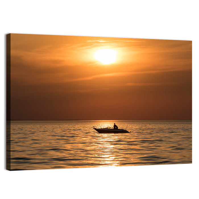 Mille Lacs Lake Sunset Wall Art as a canvas print