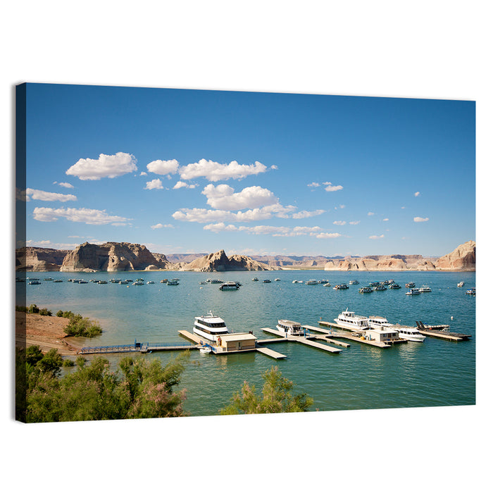 Lake Powell Marina, Page Arizona Wall Art as a canvas print