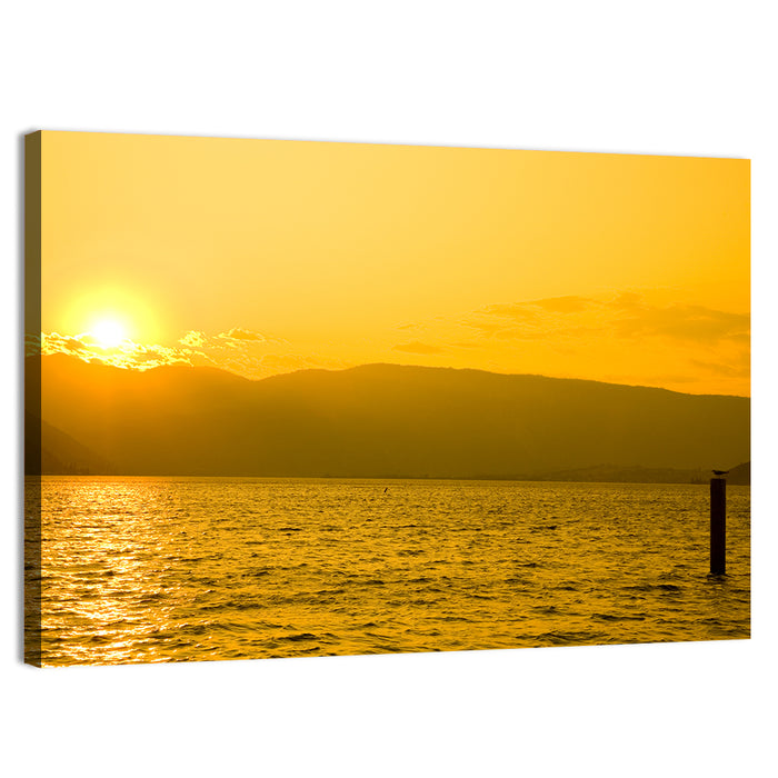 Lake Chelan Sunset Wall Art as a canvas print