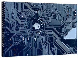 Blue Circuit Board Wall Art