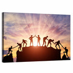 Sunburst Climbers Silhouette Wall Art