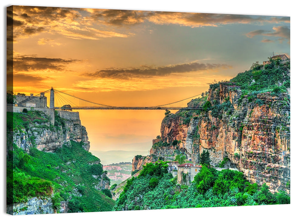 Sidi M'cid Bridge Over Constantine Canyon Wall Art