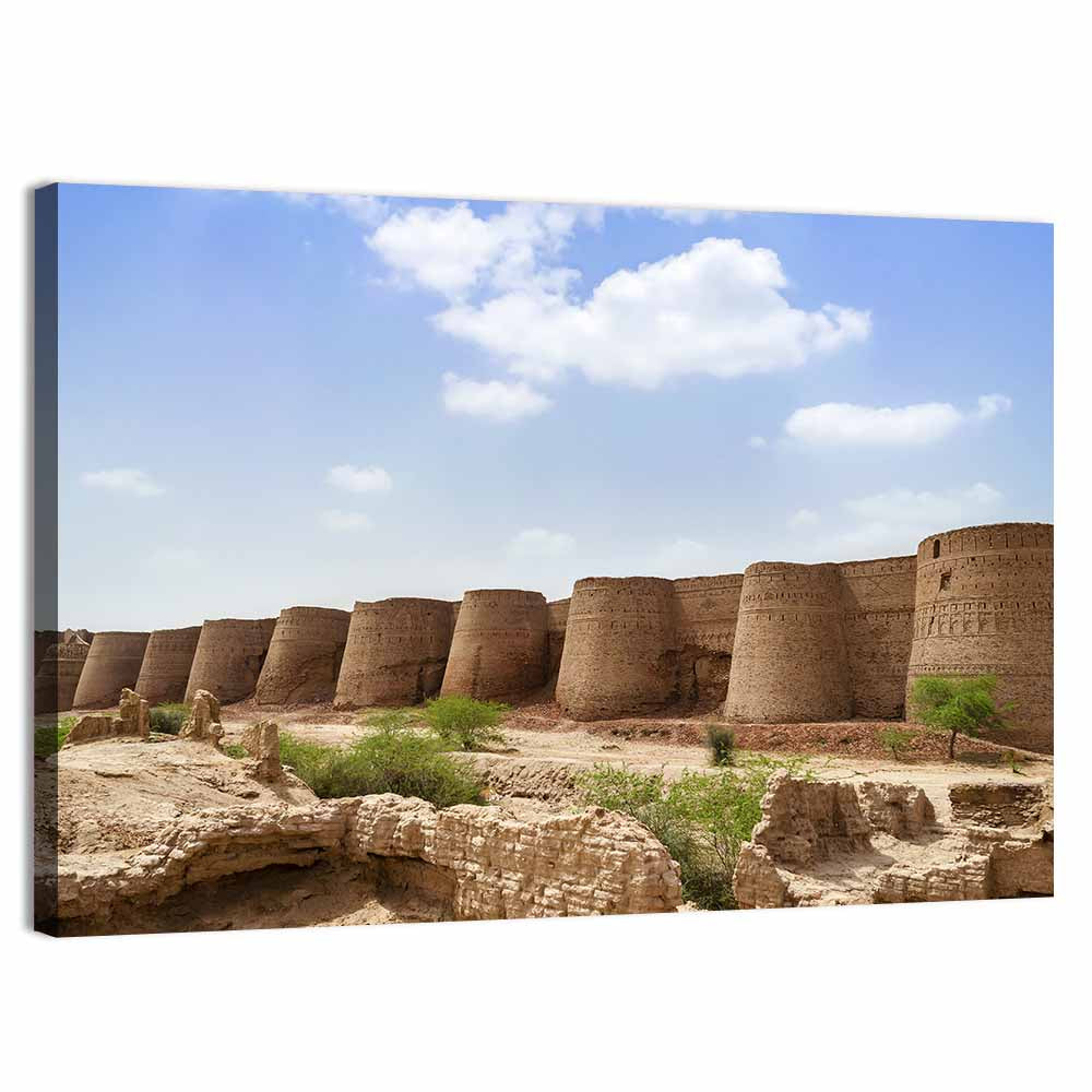 Derawar Fort Bastions Wall Art, canvas print, landscape