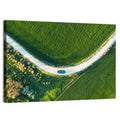 Aerial Farm Fields at Golden Hour Wall Art