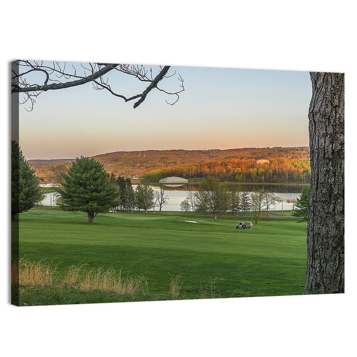 Roscoe Conkling Park Golden Hour Wall Art as a canvas print