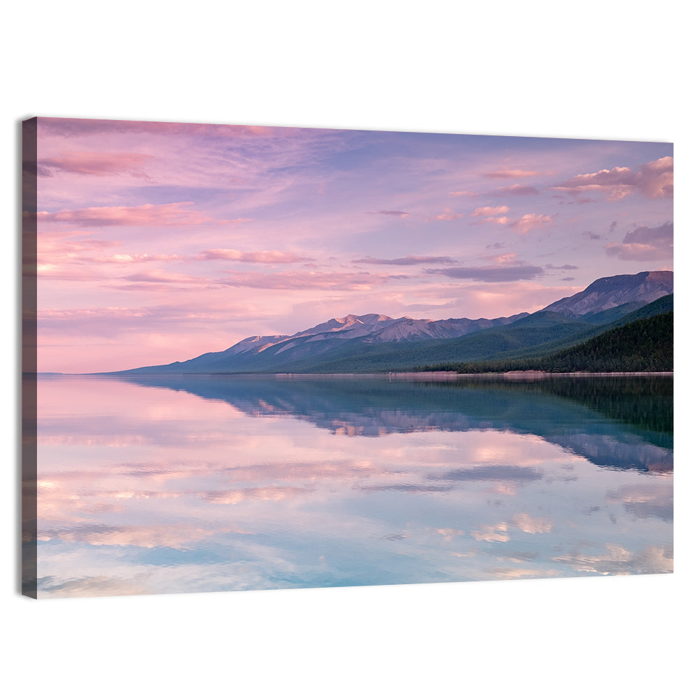 Lake Khovsgol Reflection Wall Art, canvas print, landscape