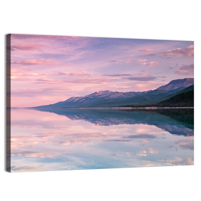 Lake Khovsgol Reflection Wall Art as a canvas print