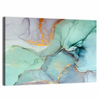 Teal Marble Geometric Abstract Wall Art