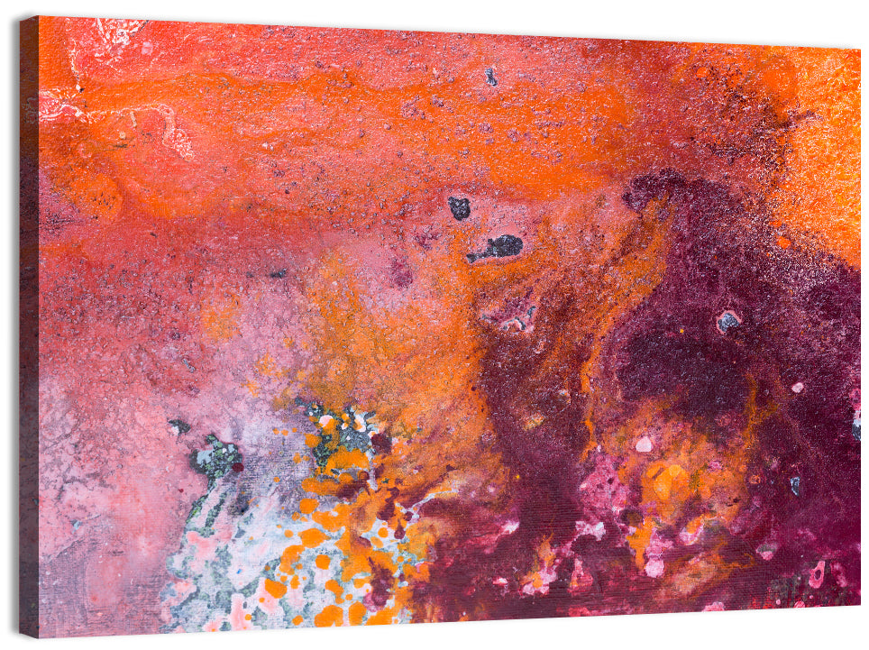 Magenta Orange Color Flow Wall Art