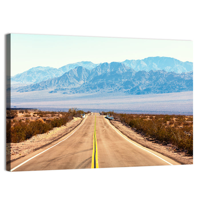 Mojave Desert Route 66 Wall Art as a canvas print