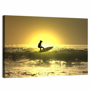Surfer at Sunset Wall Art