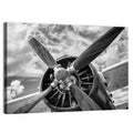 Vintage Airplane Radial Engine Close-up Wall Art