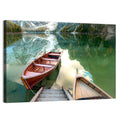 Autumn Lake with Wooden Boats Wall Art