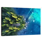 Winding Forest Path by Turquoise Lake Wall Art