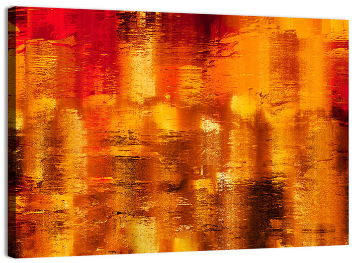 Golden Parallel Lines Abstract Wall Art as a canvas print
