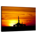 Offshore Oil Rig at Sunset Wall Art