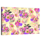 Roses and Iris Floral Pattern Wall Art