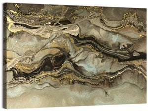 Gold Marbling Abstract Texture Wall Art