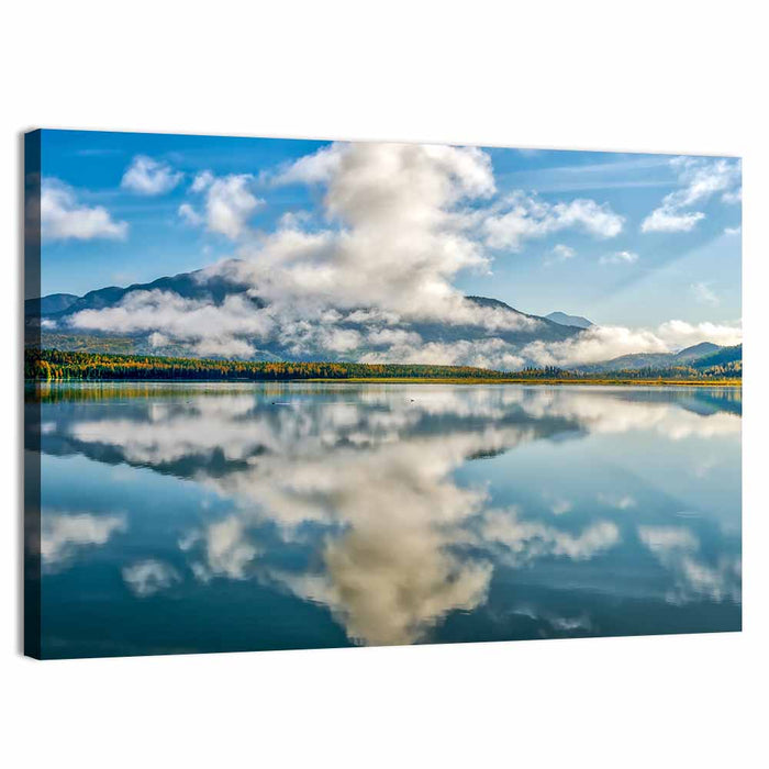 Skilak Lake Reflection Wall Art as a canvas print