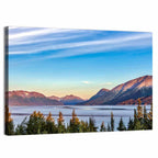 Alaskan Mountain Lake Golden Hour Wall Art
