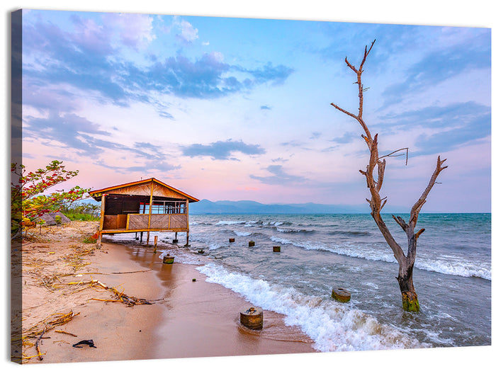 Tanganyika Shoreline at Dusk Wall Art as a canvas print