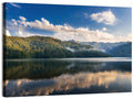 Golden Mist Mountain Lake Wall Art