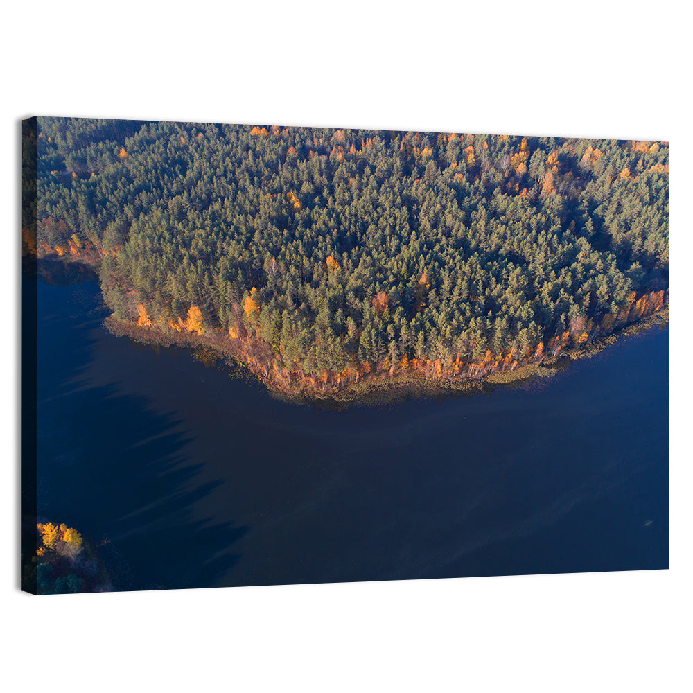 Lake Dolysets Aerial View Wall Art, canvas print, landscape