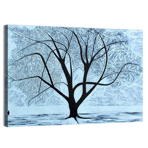 Big Snow Covered Tree Wall Art