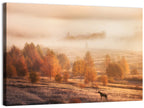 Autumn Morning Horse Silhouette Wall Art